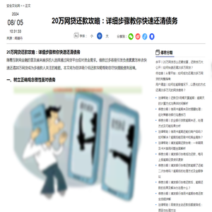 20万网贷还款攻略：详细步骤教你快速还清债务